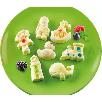 Kuchyňská sůl Silikonová forma na cukroví a dezerty SF208 Fancy Toys - hračky, 15 hnízdeček | SILIKOMART, Celebration