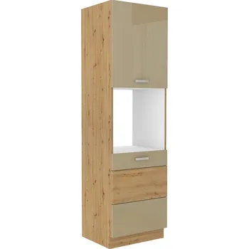 Šatní skříň LEMPERT Skříň pro troubu ARISA 39 (60 cm) cappucino lesk