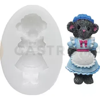 Kuchyňská sůl Silikonová forma na cukrovou hmotu ve tvaru myšky servírky - SLK301, 34x66 mm | SILIKOMART, SugarFlex