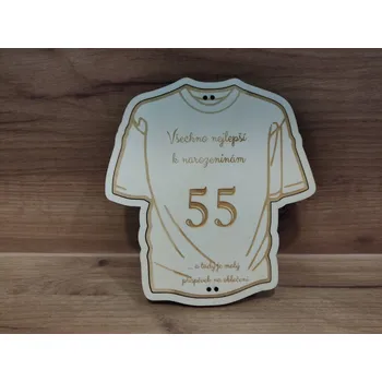 Dřevěné přání na peníze triko