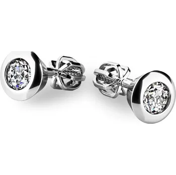 Náušnice Dámské náušnice bílé zlato 585/1000 se zirkony 10907-B-ZIR