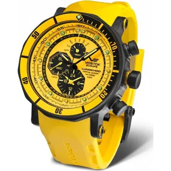 Hodinky Vostok Europe Lunochod-2 Multifuncional Line YM86/620C504 - Žlutý silikonový řemínek + 5 let záruka a dárek ZDARMA