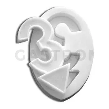 Kuchyňská sůl Silikonová forma pro cukorovou hmotu ve tvaru čísla 3 - SLK003, 55x25 mm | SILIKOMART, SugarFlex