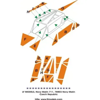 Plastikový model LF model 1/72 Canopy mask DH-80 Puss Moth