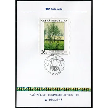 Poštovní známka Česká pošta (2011) PLZ 10 - Pamětní list - Jilemnice: Grafická tvorba Miloše Ondráčka