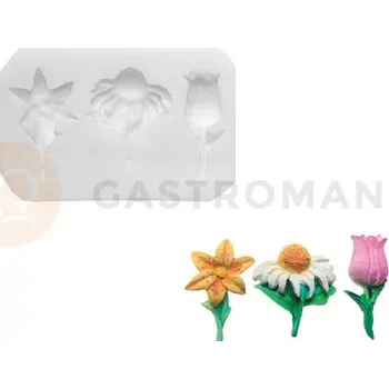 Kuchyňská sůl Silikonová forma na cukrovou hmotu ve tvaru květů - SLK342, 37x33 mm | SILIKOMART, SugarFlex