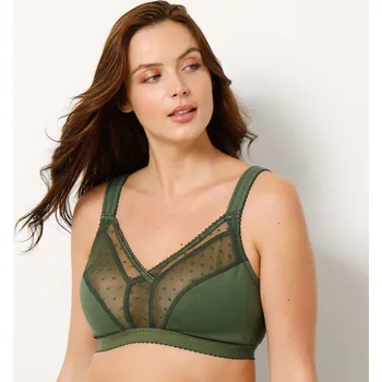 Podprsenka Zmenšující podprsenka s vysokou oporou, bez kostic khaki 85B