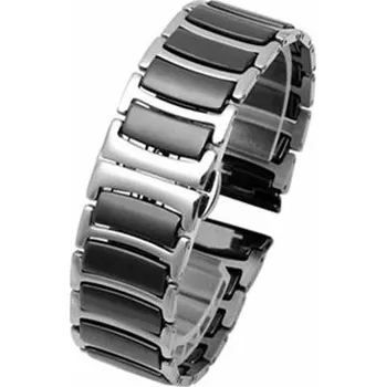 Ostatní příslušenství k chytrým hodinkám eses Keramický řemínek - Černo stříbrný, 22 mm
