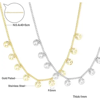 Náhrdelník Elegantní náhrdelník z chirurgické oceli - strom,Stříbrná