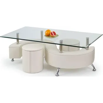 HALMAR Sestava konferenčního stolku a 2 taburetek NINA Sestava konferenčního stolku a 2 taburetek NINA