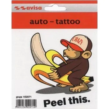 Samolepicí dekorace na vozidlo Samolepící dekory "AVISA" Opice s banánem