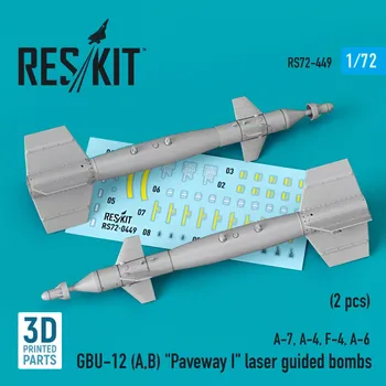 Plastikový model Reskit 1/72 GBU-12 A,B Paveway I laser guided bombs (2x)