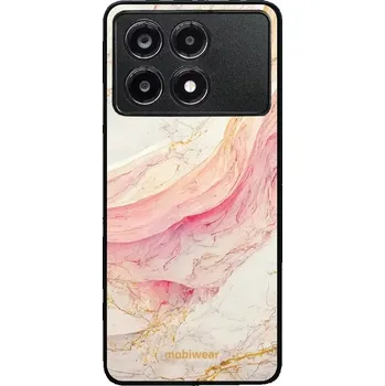 Lesklý kryt Mobiwear Glossy - Xiaomi Poco X6 Pro 5G - G027G - Růžový a zlatavý mramor (Prémiové lesklé pouzdro, obal, kryt Mobiwear Glossy na mobil Xiaomi Poco X6 Pro 5G - G027G - Růžový a zlatavý mramor, materiál Plast + TPU silikon - krytí po všech)
