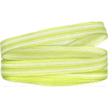 Stuha Stuha pruhovaná LINIE LIMONE zelená 15mm x 2m (7,50 Kč/m) (Stuha pruhy zelené, tkaná, jednostranný potisk, s vetkaným vlascem)