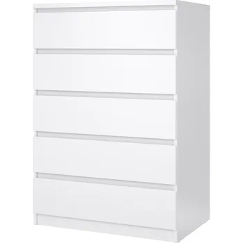 Komoda Bílá lesklá komoda Simplicity 231 - minimalistický design, FALCO