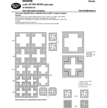 Plastikový model New Ware 1/48 Mask Ju 88P-1 NAT.INSIGNIA (ICM 48228)