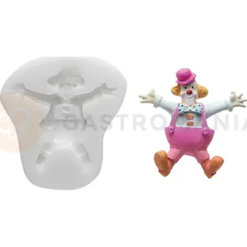 Kuchyňská sůl Silikonová forma pro cukorovou hmotu ve tvaru klauna - SLK014, 67x66 mm | SILIKOMART, SugarFlex