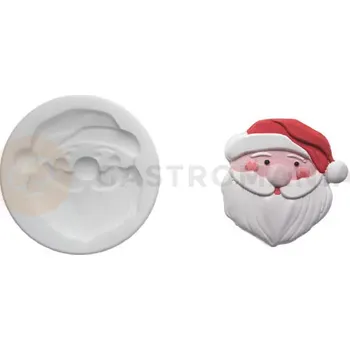 Kuchyňská sůl Silikonová forma na cukrovou hmotu ve tvaru Santy Clause - SLK304, 58x59 mm | SILIKOMART, SugarFlex
