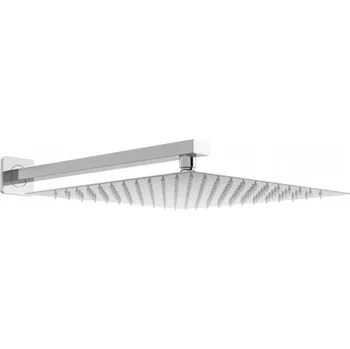 Sprchová hlavice Mexen Slim čtvercová dešťová sprcha 30 x 30 cm se sprchovým ramenem, chrom - 79130112-00