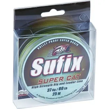 Sufix pletená šňůra Super Cat 25 m Olive Green Varianta: 78 kg 170 lb (SC25/170OG)