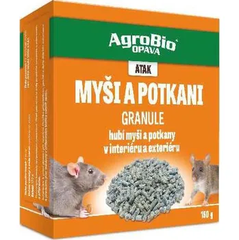 Hubení hlodavce AgroBioOpava AgroBio ATAK Myši a potkani - granule 150g