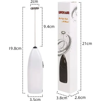 Ruční šlehač | šlehač na mléko, vajíčka... více barev - Bílá