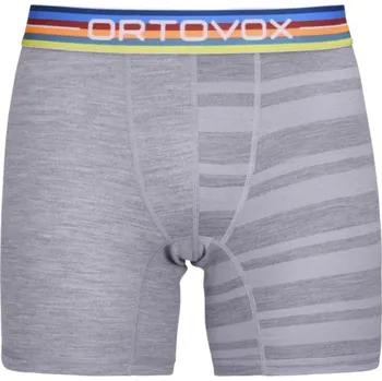 Pánské termo spodní prádlo Pánské funkční boxerky Ortovox 185 ROCK'N'WOOL BOXER - světle šedá XXL