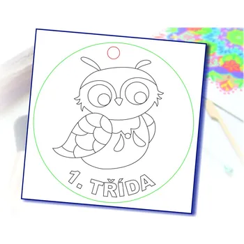 kreativní sada Radost v písku Sada medailí 5ks sovička - 1. třída