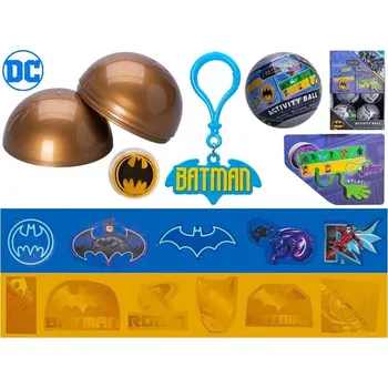 Hračka pro nejmenší Batman vs. Joker sada aktivit s klíčenkou v míčku 7 cm
