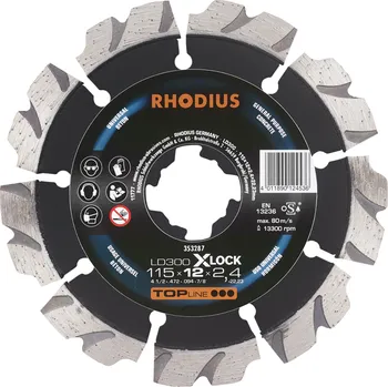 Řezný kotouč RHODIUS Diamantový řezný kotouč LD300 X-LOCK 115 x 12 x 2,4 x 22,23 TOPline