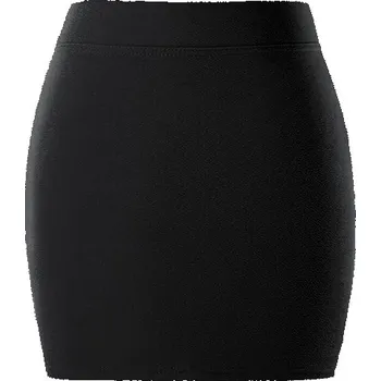 Dámská sukně Jednoduchá elastická minisukně - černá,3XL