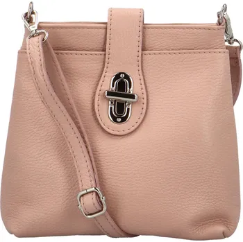 Dámská kožená crossbody kabelka starorůžová - Delami Vera Pelle Laira růžová