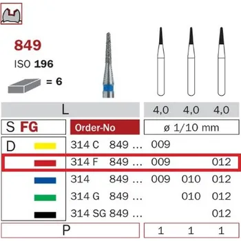 Zahradní dekorace Diaswiss 849 červená, 6ks/balení - 009 mm