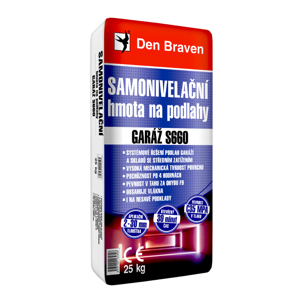 Den Braven Samonivelační hmota na podlahy GARÁŽ S660 25 kg