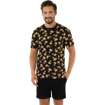 Pánské pyžamo Pánské krátké pyžamo Italian Fashion Anatre S Černá