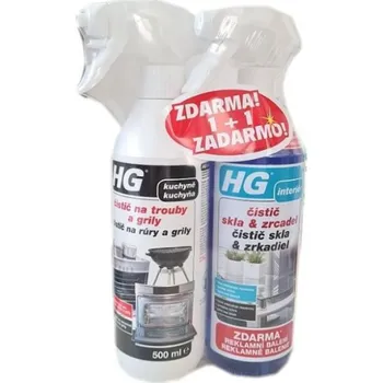 Univerzální čisticí prostředek HG čistič na trouby a grily 0.5L+sklo čistič 0,5L zdarma