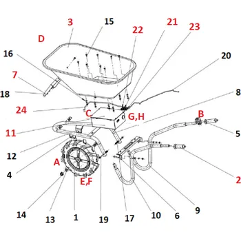 Kolečko Náhradní díly k elektrickému kolečku Zipper ZI-EWB500