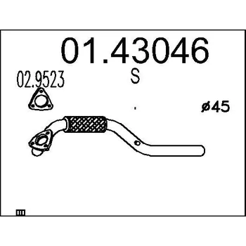 Výfuková trubka Výfuková trubka MTS 01.43046