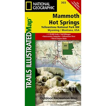 National Geographic Maps mapa Yellowstone NP - Mammoth Hot Springs NW /WY/MT 1:70 t. NGS voděodolná