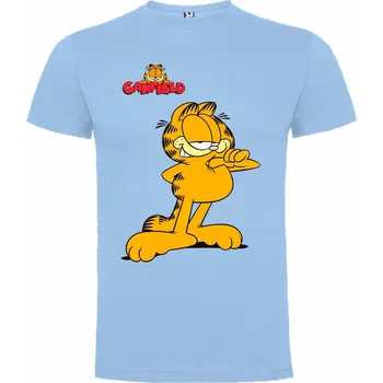 Tričko Garfield Cartoon Barva: Nebesky modrá/Světle modrá, Velikost: 134/140 - 9/10let