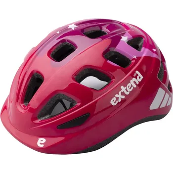 Cyklistická přilba Extend COBBY magenta hvězdy((52-56cm)) (Přilba Extend COBBY magenta stars S/M (51-54 cm), shine)