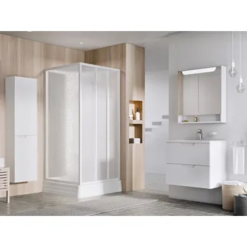 Ravak - ASBP3 90x90, bílá+pearl ( 4 díly) - Sprchový box Supernova ASBP3