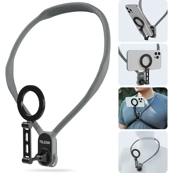 Telesin Magsafe držák telefonu na krk, ohebný, náklonný - nový model s hrudním pásem 2024