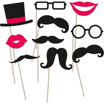 Amscan 998557 rekvizity pro fotokoutek 10 ks Party dekorace Amscan 998557 rekvizity pro fotokoutek 10 ks