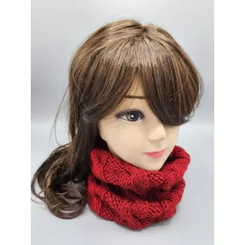 Nákrčník Ručně pletený nákrčník - copánky - červený 1