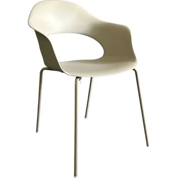 Jídelní židle Béžová plastová židle SCAB Lady B Go green