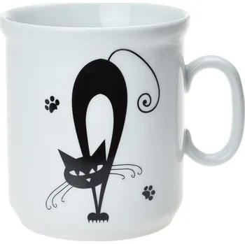 Český porcelán, Dubí Hrnek Henry Black Cats, černé kočky dekor č. 6 - 300 ml