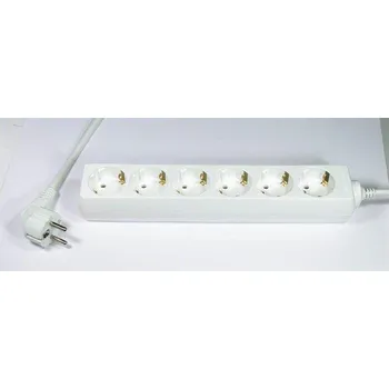 Napájecí kabel Prodlužovací kabel, 6 zásuvek, 3 m