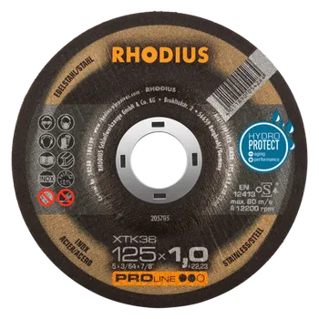 Brusný kotouč RHODIUS Extra tenký řezný kotouč XTK38 125 x 1,0 x 22,23 PROline