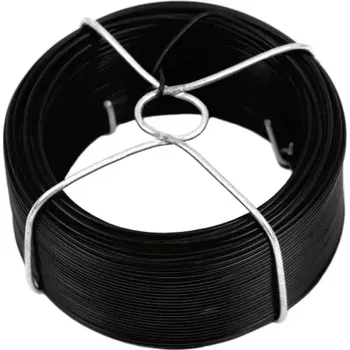 Stahovací páska Vázací drát PVC 50 m - černý (Vázací drát PVC, síla 1,4mm, délka 50m)